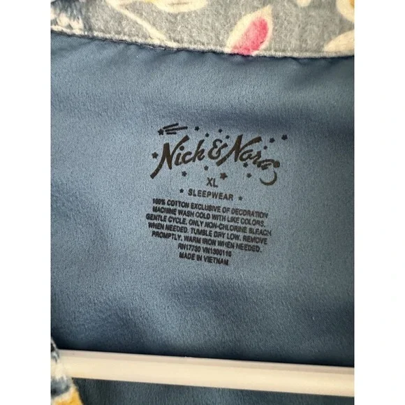 Nick & Nora Flannel Pajama Tops Lot 2 Womens XL Owl RV Button Up Novelty - Picture 8 of 9